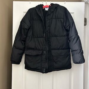 Old Navy Black Kids Hooded Puffer Jacket